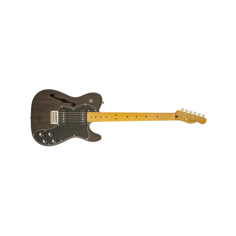 Modern Player Telecaster® Thinline Deluxe, Maple Fingerboard, Black Transparent