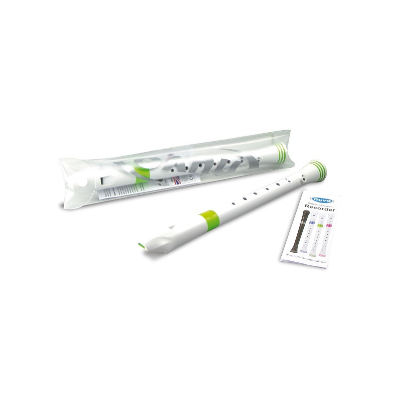 N310RDGR-G  NUVO FLAUTO DOLCE SOPRANO WHITE/GREEN
