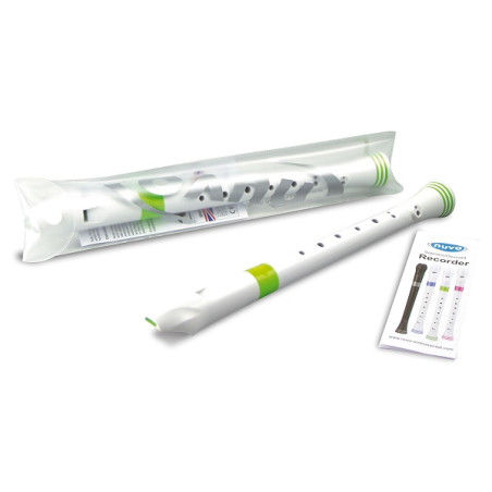 N310RDGR-G  NUVO FLAUTO DOLCE SOPRANO WHITE/GREEN