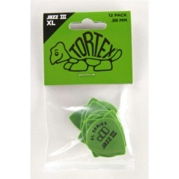 DUNLOP PLETTRO 498P.88 TORTEX JAZZ III XL, .88MM M, 12/PLYPK | Disa...