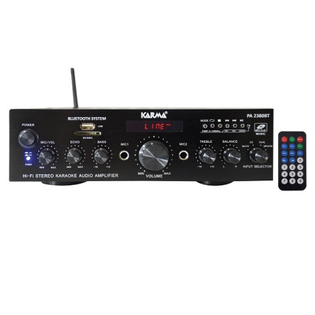 PA 2380BT Amplificatore stereo 2x50W Display. MP3. Bluetooth