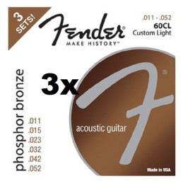Pack 3 mute per chitarra acustica 60CL 011-052 Phosphor Bronze Wound
