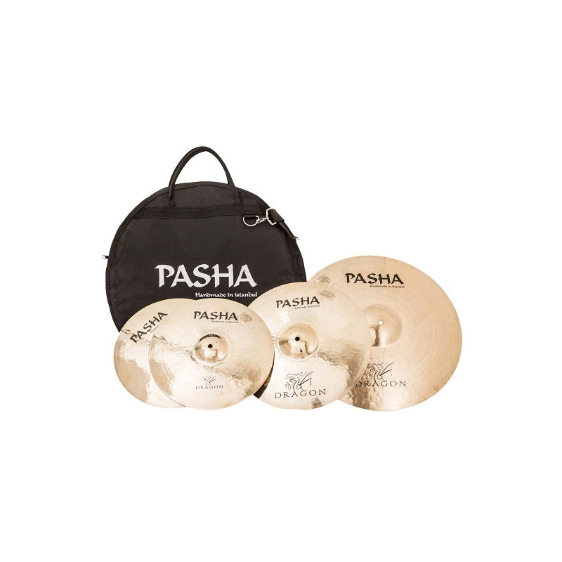 Pasha Dragon Set di piatti per batteria con borsa in omaggio