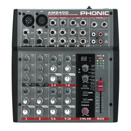 PHONIC AM240D MIXER 2MIC/LINE 4ST. CON DFX