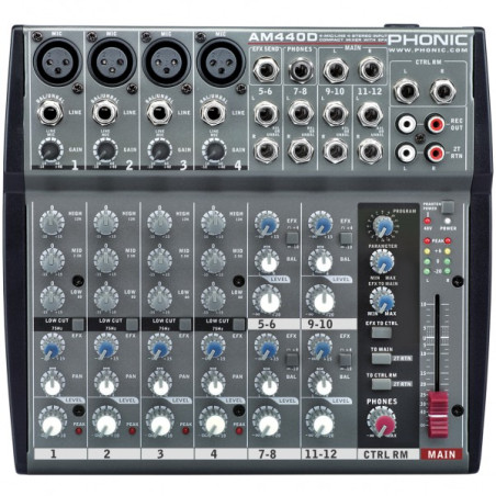 PHONIC AM440D MIXER 4MIC/LINE 4ST. DFX
