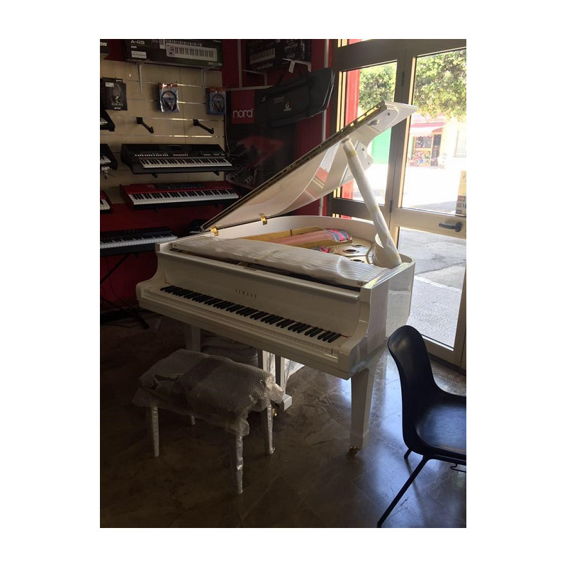 PIANOFORTE YAMAHA G2 1903428 LUNGO 170 CM BIANCO 3 PEDALI A EXTRA PARI AL NUOVO