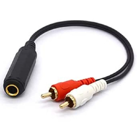 PLUGGER Twin Cable RCA Male - Jack Male Mono 3m Easy