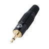 S70BK – Connettore spina jack mono Ø 3,5 mm con connessioni dorate e corpo in alluminio