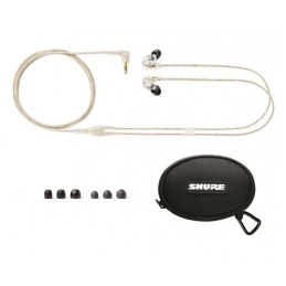 SHURE SE215-CLE AURICOLARE ISOLAMENTO SONORO CLEAR TRASPARENTE PER IN EAR MONITOR