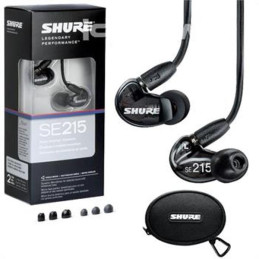 SHURE SE215-KE AURICOLARE ISOLAMENTO SONORO CLEAR NERO PER IN EAR MONITOR