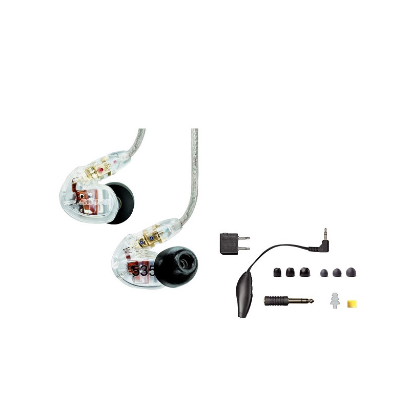 SHURE SE535 CL AURICOLARI AD ISOLAMENTO ACUSTICO TRASPARENTI