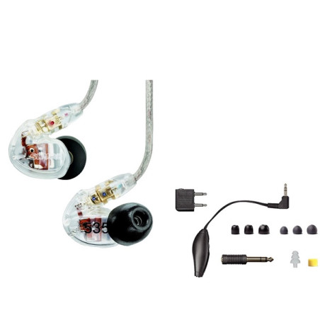 SHURE SE535 CL AURICOLARI AD ISOLAMENTO ACUSTICO TRASPARENTI