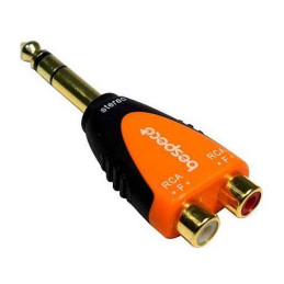 SLAD370 AD.SILOS. DA SPINA JACK 6,3MM STEREO A 2 PRESE RCA I