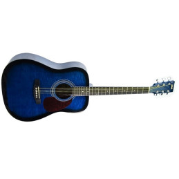 Stratos chitarra acustica dreadnought BlU TIGRATO