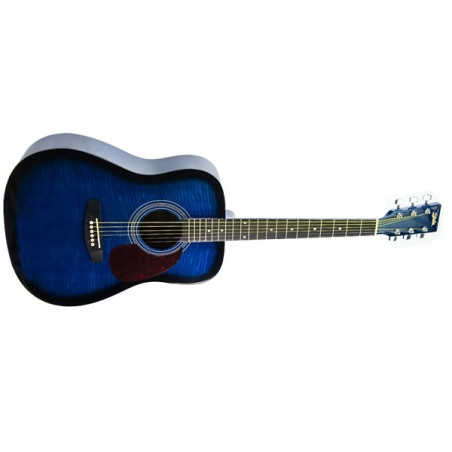 Stratos chitarra acustica dreadnought BlU TIGRATO