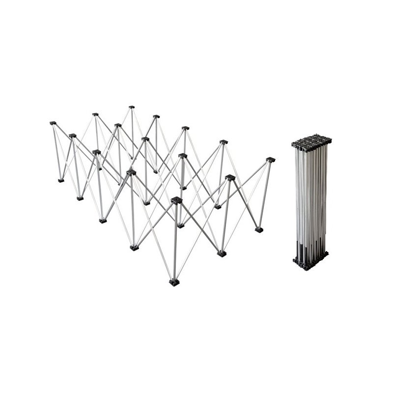 Struttura reticolare in alluminio per sistema Litestage, 2x1 m, h 40 cm