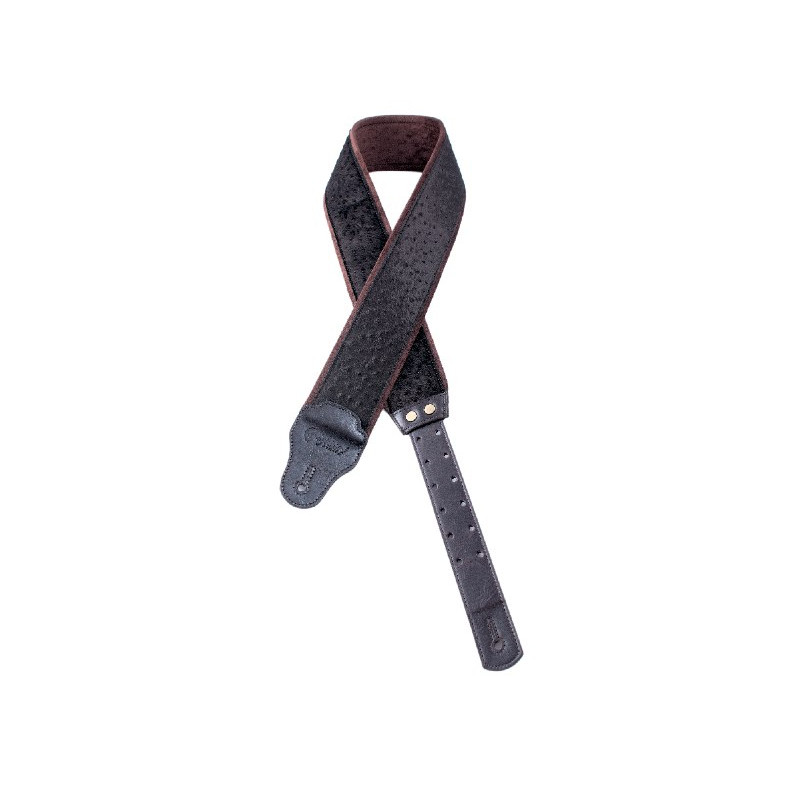 Tracolla imbottita per chitarra e basso Ostrich Brown