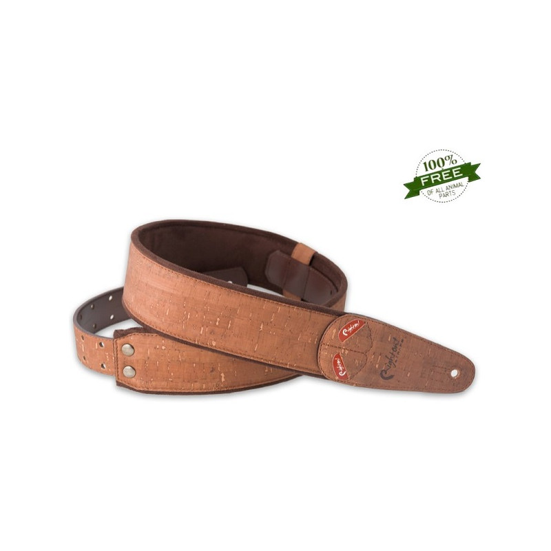 Tracolla per chitarra e basso realizzata con materiali ecologiciCork Brown