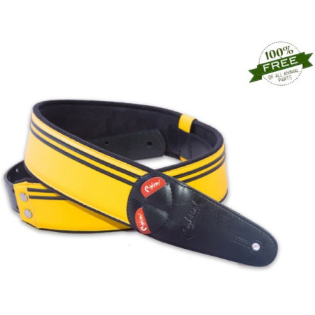 Tracolla per chitarra e basso realizzata con materiali ecologiciRACE YELLOW