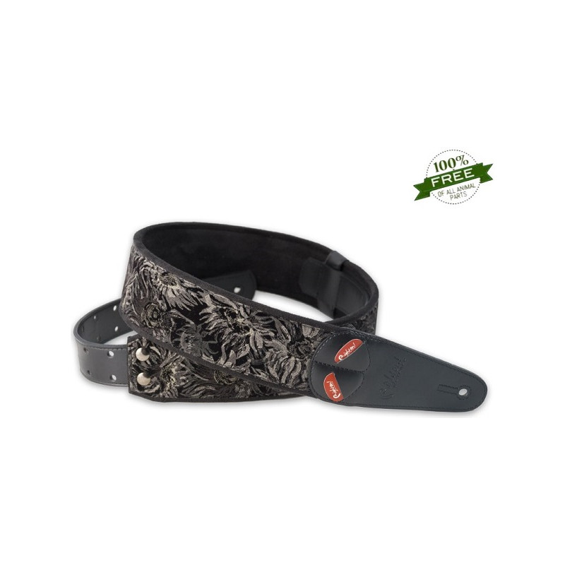 Tracolla per chitarra e basso realizzata con materiali ecologiciVan Gogh Black