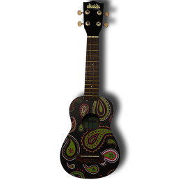 Ukulele soprano Ukadelic legno - Black Paisley