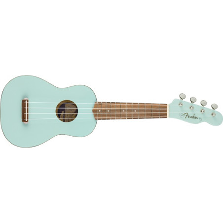 Venice Soprano Uke, Walnut Fingerboard, Daphne Blue