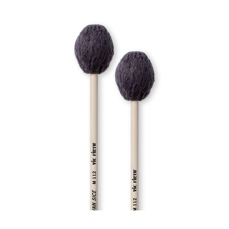 VicFirth M-M112 COPPIA di battenti per marimba - Testa in gomma Sice Soft