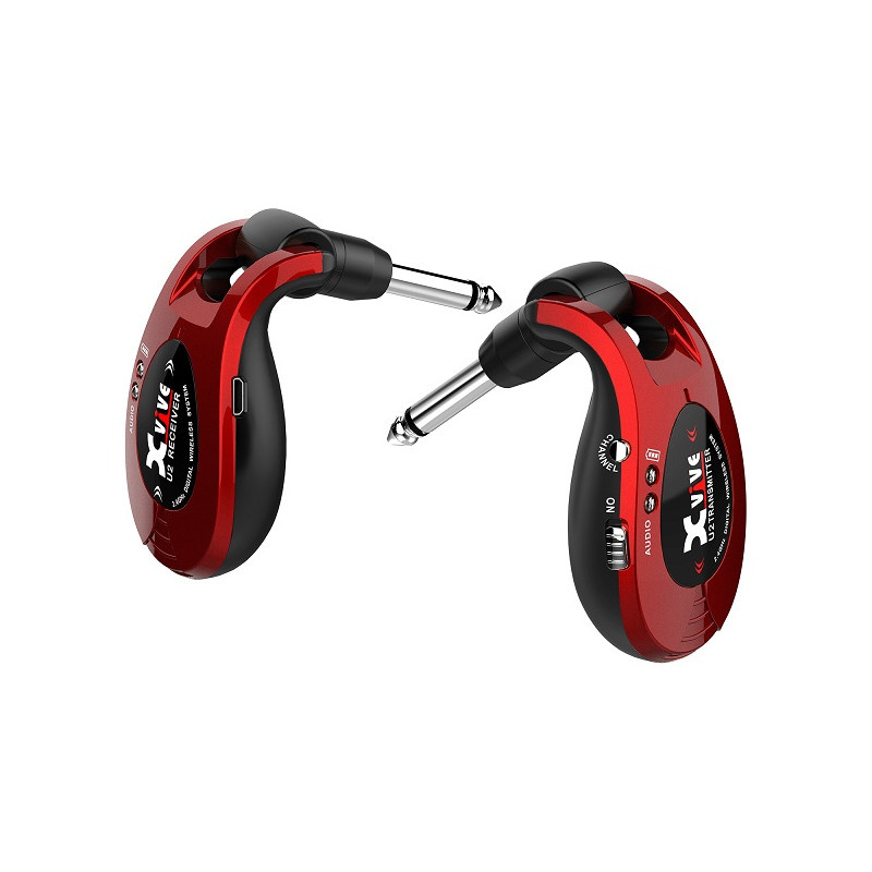 xvive u2 guitar metal red
