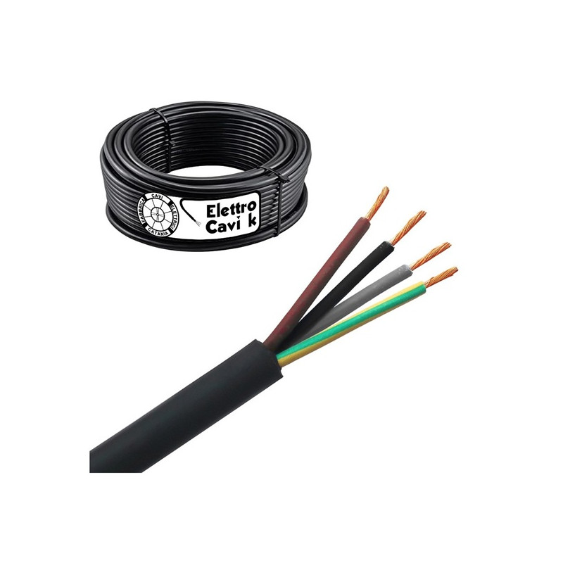 CAVO H07RNF NERO 4G2,5 AL METRO