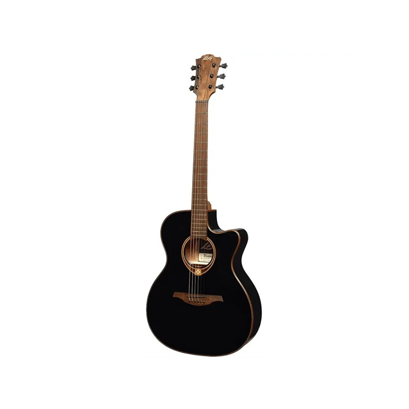 LAG T118ACE-BLK Chitarra Acustica Auditorium Cutaway EQ Black