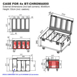 BRITEQ CASE FOR 4 x BT-CHROMA800