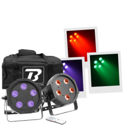 BOOMTONE DJ FLAT PAR 5X5W 4IN1 SET