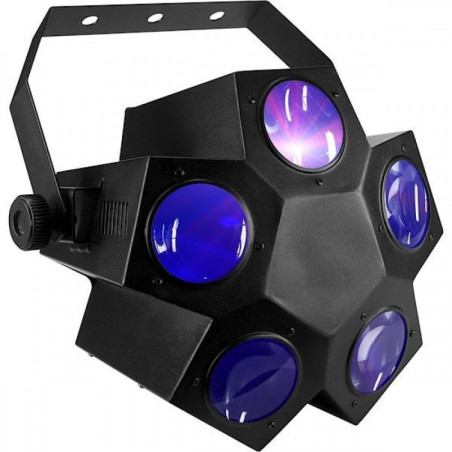 Effetto Multiraggio a 5 lenti, 160LEDs RGBW, 2 ch dmx, modalità Sou...