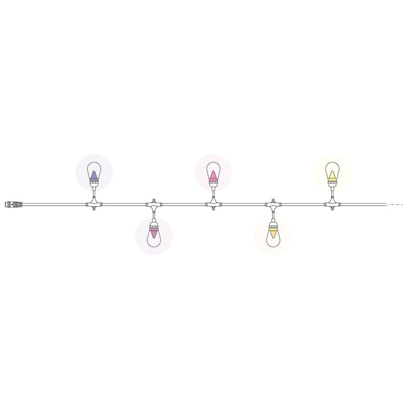 TWINKLY PRO S14 Bulb Strings 50 RGB LED - black