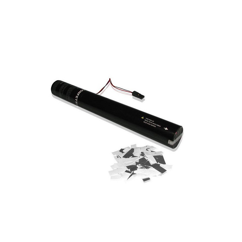 Electric Confetti Cannon 40cm - Silver Metallic | Disalvatoremusics...