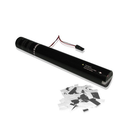 Electric Confetti Cannon 40cm - Silver Metallic | Disalvatoremusics...