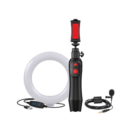 IK MULTIMEDIA iRig Video Creator Bundle - iRig Mic Lav, iKlip Grip Pro e led ring da 6''