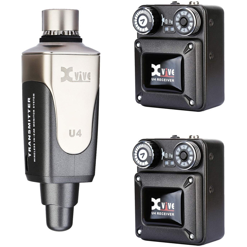 XVIVE U4R2 IN-EAR MONITOR Sistema monitor wireless digitale a 2 ricevitori