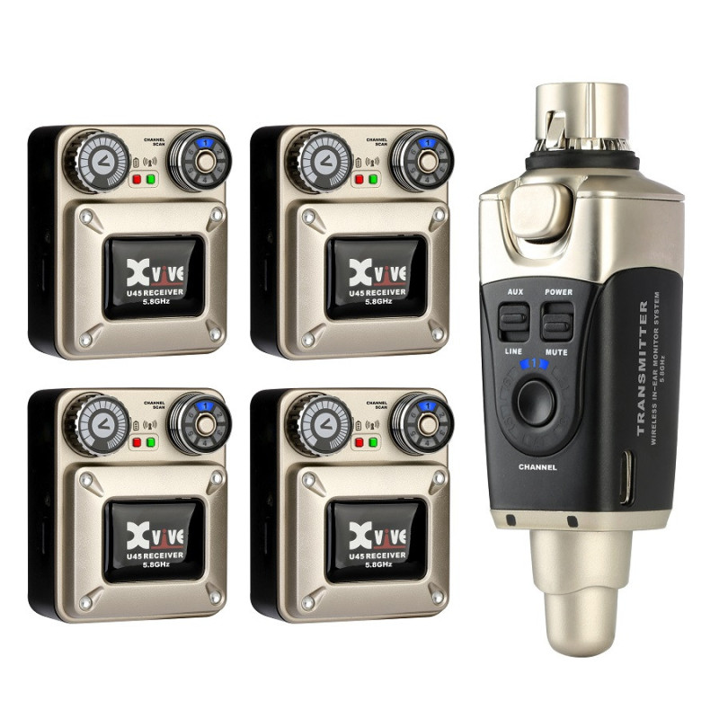XVIVE U45R4 IN-EAR MONITOR - Sistema monitor wireless digitale a 4 ricevitori
