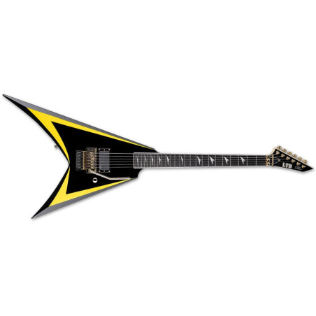 LTD LTD ALEXI LAIHO Arrowhead SE 20th Anniversary - Black w/Yellow Pinstripe - c/astuccio