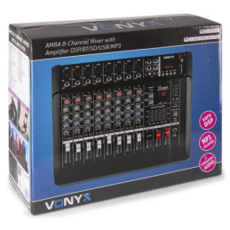 AM8A 8 Channel Amplified Mixer BT