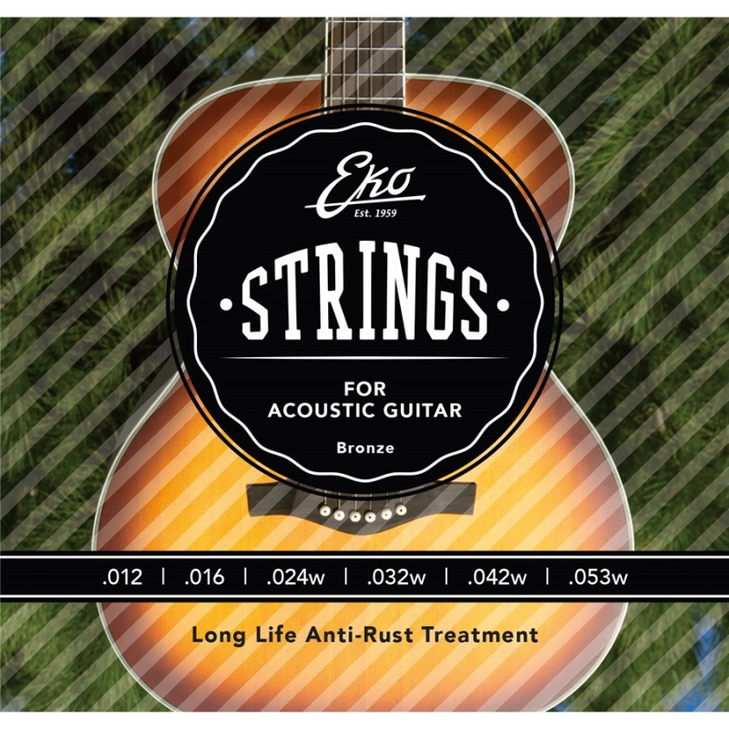 EKO GUITARS Corde Chitarra Acustica Bronze 12-53 Medium Set/6 | Dis...