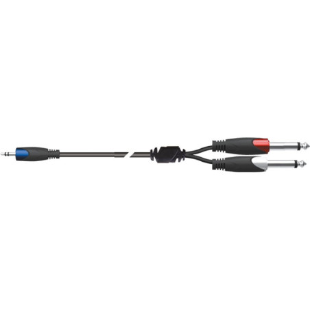 QUIK LOK SX/30-3K Cavo Minijack Stereo/2 Jack Mono 3 mt | Disalvato...