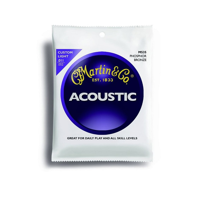 MARTIN M535 - Muta per chitarra acustica custom light .011 - .015 -...
