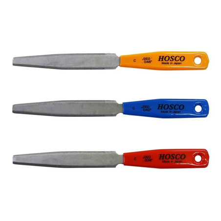 HOSCO JAPAN Set di 3 lime per capotasto chitarra classica, 030-038,...