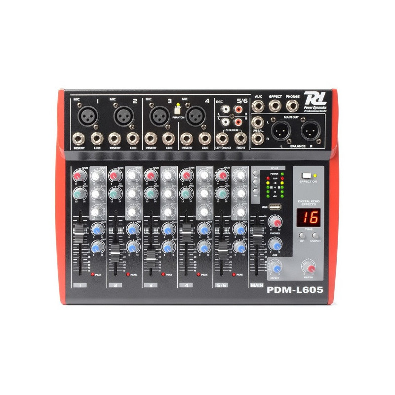 PDM-L605 MIXER 6 CHANNEL MP3/ECHO | Disalvatoremusicstore.it