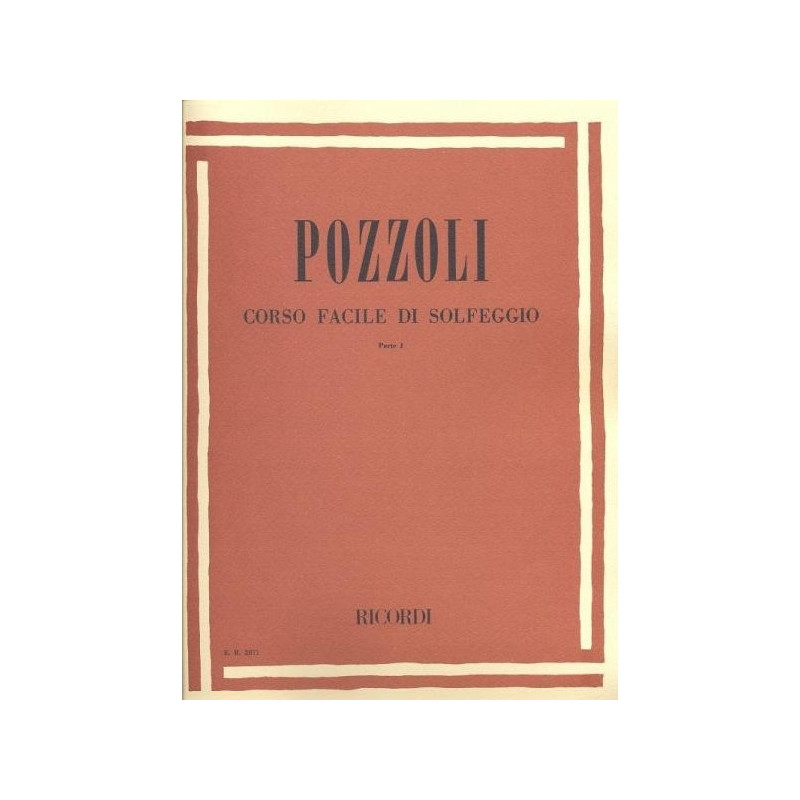 POZZOLI CORSO FACILE DI SOLFEGGIO I PARTE | Disalvatoremusicstore.it