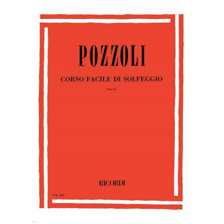 POZZOLI CORSO FACILE DI SOLFEGGIO PARTE II | Disalvatoremusicstore.it