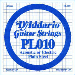 SINGL PLAIN STEEL 010 | Disalvatoremusicstore.it