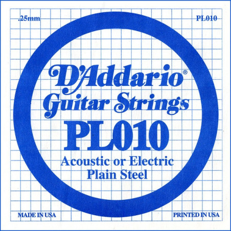 SINGL PLAIN STEEL 010 | Disalvatoremusicstore.it
